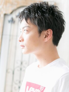 モッズヘアメン 名護大東店(mod's hair men) くせ毛風ダークアッシュ刈り上げない束感ショートYk名護大東