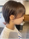 ふんわりショートボブ透明感アッシュブラウン小顔ナチュラル