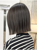 栄黒髪垢抜け外ハネシルエットボブヘア
