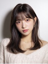 リンク(Link Hair&Spa)&nbsp;ミディアムレイヤー/ココアベージュ/顔まわりカット/小顔カット