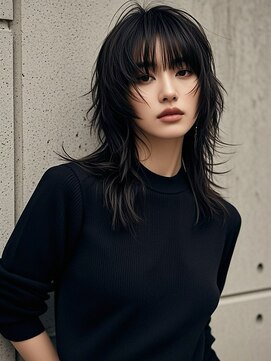 外ハネボブ40代タッセルボブグラデーションカラーヘアカラー