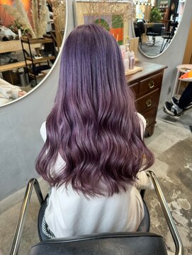 チャプター 問屋町(chapter) ラベンダーグレージュケアブリーチダブルカラー髪質改善