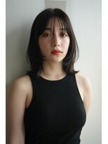 エインアンリー 明治神宮前(AIN.ANLY.)&nbsp;ミディアム毛先パーマ、ゆるめパーマ、ニュアンスパーマ