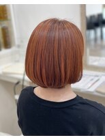 ルシード スタイル リコット(Lucido Style Ricotto) 王道丸みショートオレンジカラーブリーチカラー髪質改善小顔ヘア