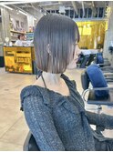 ブリーチダブルカラーショートボブ切りっぱなしボブタッセルボブ