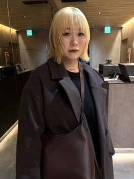 ツムグ(tsumugu)の写真/【目を惹かれる透明感】肌色、質感まで見据える、オーダーメイドカラーをぜひ【ボブ/ミニボブ/ベージュ】