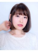 ニュアンスカールが涼しげなナチュラルボブ
