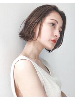 ガーデン ジングウマエ(GARDEN jingumae)&nbsp;切りっぱなしボブ　外ハネ　外国人風カラー　ツヤカラー