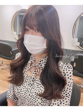 リコバイアフロート(riko by afloat) ラベンダーピンク/顔まわりカット/韓国ヘア/髪質改善