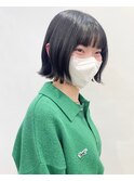 【松戸　石山】外はね黒髪ボブ耳かけミニボブ10代20代