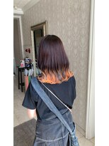 ヘアスタジオ アルス 御池店(hair Studio A.R.S) オレンジが可愛いデザイン裾カラー