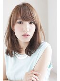 【Laf　岡本聡美】ミディアムレイヤー/ベージュ