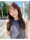 ナチュラル小顔前髪あり後れ毛サイドバング結べるボブくびれヘア