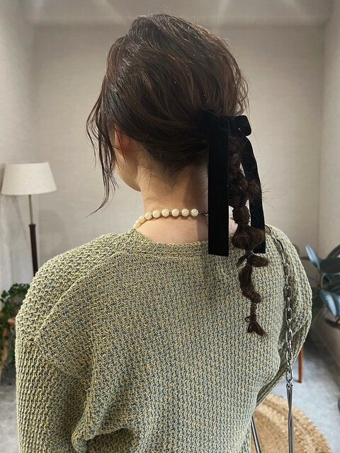 ヘアセット　玉ねぎヘア　ヘアアレンジ【鹿児島中央駅】