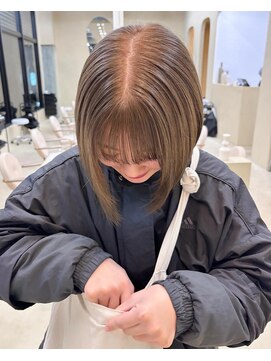 スニュウ(snuw) 似合わせカットボブ小顔カットグレージュミルクティ