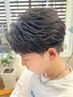 【流れる束感◎】メンズカット+フェザーパーマ￥12100→￥9900［メンズサロン］