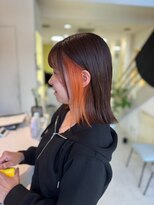 ロン(RON)&nbsp;【ミディアムヘア×インナーオレンジ】