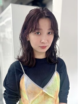 シュク 高円寺(SYUK) ミディアムレイヤー/ウルフレイヤー/カシス【SYUK高円寺】kanna