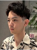 アップバング ビジネス 30代40代 ツーブロック メンズショート