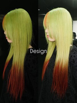 ヘーゼル 博多(HAZEL.) 【Naito】ネオングリーン×レッドで魅せる個性派Design