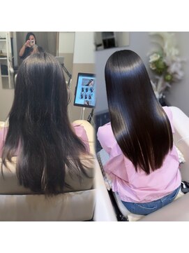 髪質改善/大人ガーリー/暗めカラー