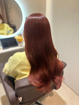 ビジョン 赤坂(vision) ブリーチなしダブルカラー　オレンジピンク