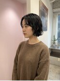 ミニボブウルフカットデジタルパーマレイヤーカット