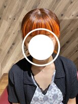 ルネッサンスヘアー ラファエロ(RAFFAELLO) ビタミンカラーオレンジ インナーカラー ボブスタイル