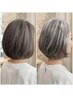 【新規限定】白髪ぼかしハイライト6枚+カット+根元カラー+髪質改善Tr付