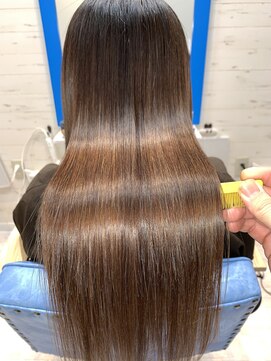 スローライフヘアーデザインアンドスパラウンジ(Slow life Hair design spa lounge) クリスタルミネコラ　enim crystal silica × 質感矯正ミネコラ