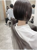 ミニボブ＿ブラントカット＿切りっぱなしボブ＿アッシュ