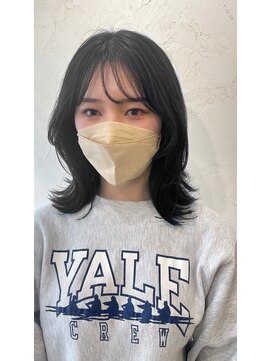 ヘアーサロン 6(hair salon) くびれミディ 地毛風グレージュ