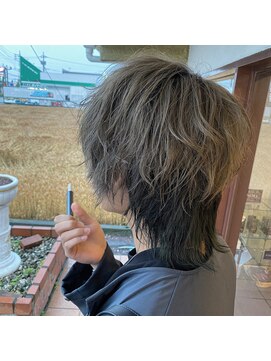 ゴッドヘアーアンドメイク 高崎店(GOD Hair&Make) メンズウルフ×逆インナー