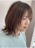 顔まわりウルフ/ハッシュカット/20代/30代/40代