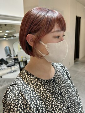 サンクチュアリー ウィズ コネクト(Sanctuary with connect) ショートボブ×レッドカラー