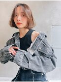 mowen 南堀江　ボブ×メルティーベージュ×艶髪×軽めバング