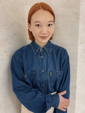 エクラートリュクス 津田沼(ECLART Luxe) オレンジカラー×切りっぱなしボブ