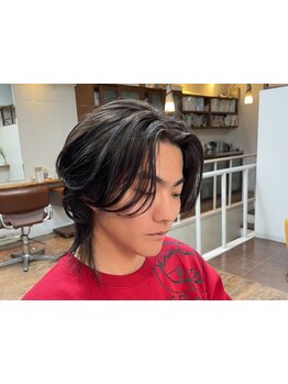 コスパ抜群[カット+パーマ+炭酸泉\7700]でご提供!イメチェンにも◎[下北沢/学割U24/MEN'S/眉毛]