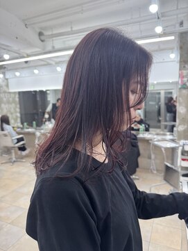 韓国顔まわりレイヤーカットグレージュオリーブベージュブラウン