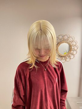 チャプター 問屋町(chapter) 髪質改善顔まわりレイヤーカットブロンドベージュケアブリーチ