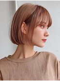ミルクティーブロンド/ダークブルー/デジタルパーマ/阿佐ヶ谷