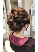 編み込みヘアアレンジ