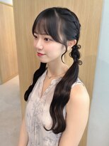ロア 中目黒(loa)&nbsp;レイヤーカット/顔周りカット/ぱっつん前髪/ヘアアレンジ
