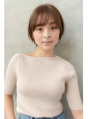 20代30代/大人かわいい/小顔ショートボブオリーブグレージュ