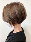 マロンベージュ ニュアンスマッシュ チラ見せカラー
