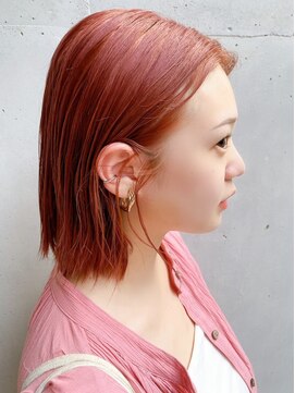 ポー 三軒茶屋(poh) コーラルピンク/ボブ/個性的/*三軒茶屋駅
