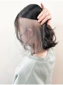 【MASAYA】ホワイトグレー×インナーカラー