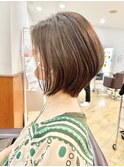 【立川 ショートボブ　ベージュカラー30代40代50代60代◎　  】