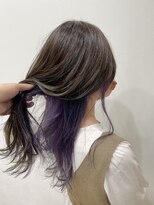 アクルヘアーバイテソロ(AKUR hair by tesoro)&nbsp;インナーカラー×ラベンダー
