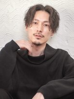 プログレスプラス センターパートアップバング ツーブロ刈り上げ ツイスパMIX